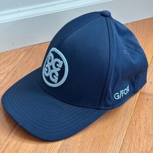 G/FORE Golf Hat Snapback Mens Flexfit Tech Circle G's Blue Stretch Chainstitch